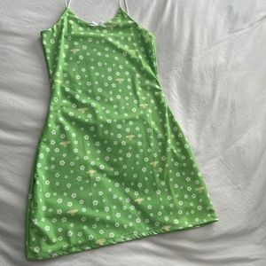 Omighty Green Floral Mini Dress